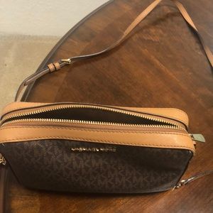 Brown and Tan crossbody purse
